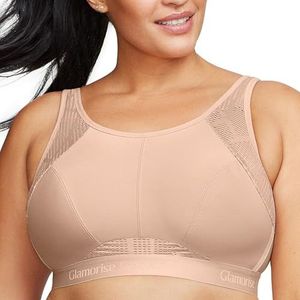 Glamorise Vrouwen No-Sweat Mesh Sport BH Wirefree # 1068 Sport BH (Pack van 1)