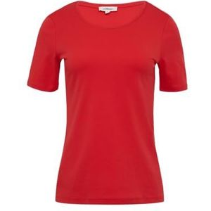 s.Oliver - Casual T-shirt - Rood - Slim Fit - Interlockjersey