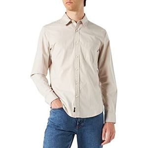 Dockers Origineel shirt voor heren, slim hemd, Philo Sahara Khaki, XL