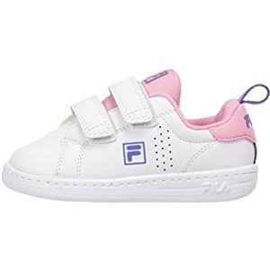 FILA Crosscourt 2 NT Velcro TDL sneakers voor jongens, wit-wild roos, 26 EU