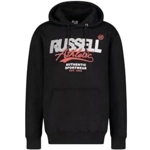 RUSSELL ATHLETIC A10272-IO-099 02-PULL OVER HOODY Sweatshirt Heren ZWART Maat S