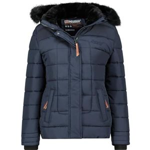 Geographical Norway Badeli Lady Windjack voor dames, outdoor, waterafstotende jas, lange mouwen, dames, regenjas, wandelen, seizoen, lente, zomer, herfst, winter (marineblauw, XL), Marineblauw, XL