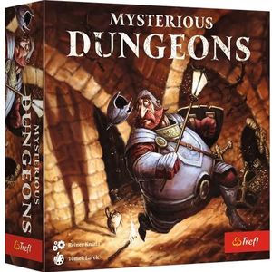 Trefl - Mysterious Dungeons - Mysterieuze ondergrond - familiestrategiespel, gangen bouwen en schatten verzamelen, variant voor één speler, partyspel voor volwassenen en kinderen vanaf 6 jaar