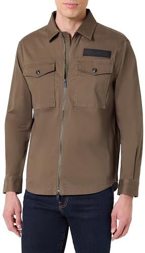 REPLAY - Herenhemd - Dark Olive 928 - Lange Mouwen - Met Borstzakken