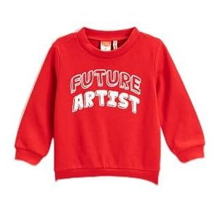 Koton Babyboys bedrukt sweatshirt met lange mouwen en ronde hals, rood (420), 12-18 maanden