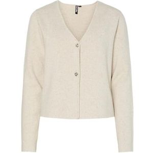 PIECES Pcjonda Ls V-hals gebreide cardigan Bc, berk, M