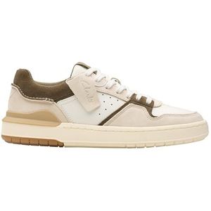 Clarks Courtlite2 Lo Sneaker voor heren, Donker Olijf Combi, 41 EU