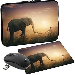 Pedea Design Tablet PC hoes 15,6 inch + Maus und Mauspad Elephant