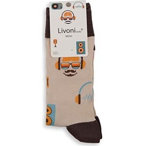 Livoni Music Regular Sokken 35-38, Meerkleurig, S, Meerkleurig, Small