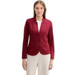 TOM TAILOR Damesblazer, 36489 - Deep Red Melange, XL
