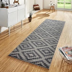 Hanse Home laagpolig velours loper Nordic grijs, 80x300 cm