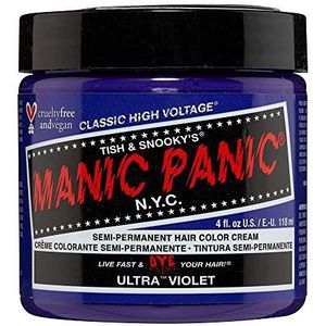 Manic Panic Ultra Violet Classic Crème, veganistische en diervriendelijke semi-permanente paarse haarkleur, 118 ml