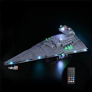 GEAMENT verlichtingsset (Afstandsbediening) compatibel met LEGO Imperial Star Destroyer - verlichting kit voor Star Wars 75252 (LEGO set niet inbegrepen)