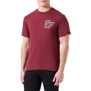 Replay Heren Regular Fit T-shirt van katoen, 554 Red Brick, L