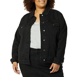 Amazon Essentials Jean-jas voor dames (verkrijgbaar in grote maten), zwart wassen, klein