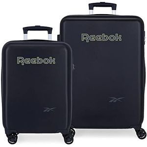 Reebok Summerville ABS bagage, TSA-sluiting, dubbele wielen, maten, Blauw, Eén maat, Koffer Set