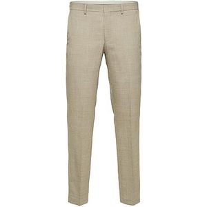 SELECTED HOMME Male broek lichte linnen mix vezel, zand, 54