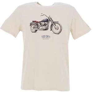 Teddy Smith Heren T-shirt Carso MC Cream maat M, Crème, M