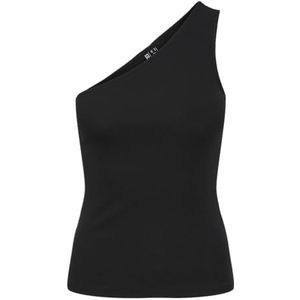PIECES Pcruka Sl One Shoulder Noos Top voor dames, zwart, M