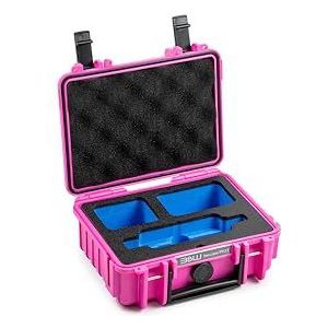 B&W Outdoor Transportkoffer voor Insta360 X3, type 500 roze, waterdicht volgens IP67-certificering, stofdicht, onbreekbaar en onverwoestbaar