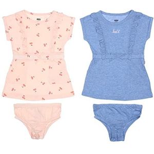 Levi's Kinderen Gebreide Jurk Twee Pack Baby Meisjes, Bleke perzik, 6 Maanden