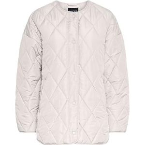 PIECES Pcstella Quilted Jacket Noos Gewatteerde jas voor dames, Zilvergrijs, L