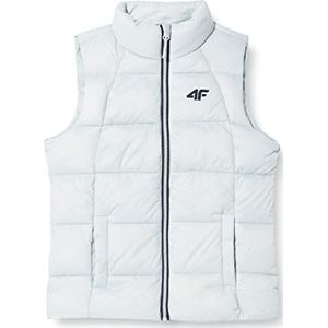 4F JUNIOR Vest Jacket F076A kleur cold light grey maat 140 voor dames, Cold Light Grey, 140 cm