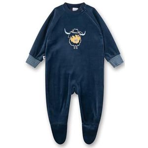 Sanetta Baby Overall Blauw | Praktische en comfortabele rompertje van Nicki voor jongens. Babyromper met voetjes | Baby Overall, blauw, 50