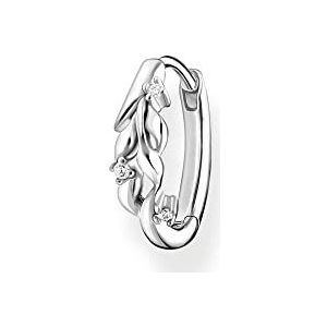 THOMAS SABO Sabo CR681-051-14 Enkelvoudige creoolblaadjes met witte zirkoniasteentjes in sterling zilver