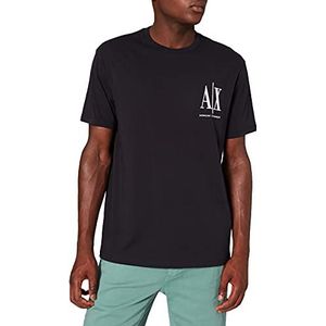 Armani Exchange T-shirt met geborduurd logo voor heren, navy, XS