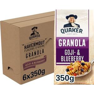 Quaker Goji & Blauwe Bessen Granola, Doos 6 stuks x 350 g
