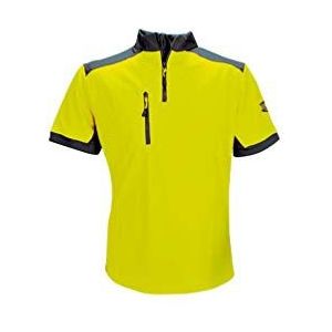 Solidur TEMCJA - Coolmax T-shirt met korte mouwen - comfort en bescherming - hoogwaardig design en materialen - bescherming tegen UVA- en UVB-stralen - maat 4XL - geel