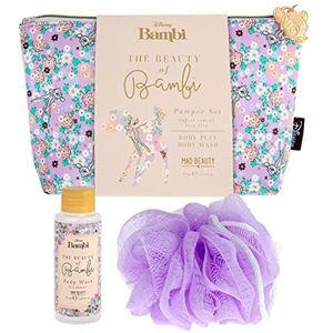 MAD BEAUTY Disney BAMBI cadeauset met cosmeticatas, douchegel en spons, bloementas met hertendesign geur: Wildflower