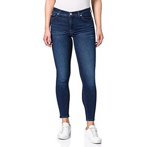 7 For All Mankind Hw Skinny Crop Dark Blue Jeans voor dames, Donkerblauw, 30W x 30L