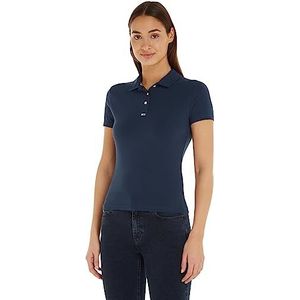 Tommy Jeans Dames Tjw BBY Essential Ss Polo S/S, Twilight Navy, XS