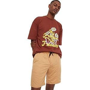 Trendyol Heren Camel Male Regular Fit Casual Shorts, S
