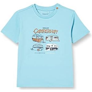 Noppies Baby Huaian T-shirt met korte mouwen voor baby's, jongens, Melkblauw - P895, 50 cm