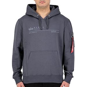 ALPHA INDUSTRIES Ai Reflective Hoody voor heren, 136-grijs-zwart, S