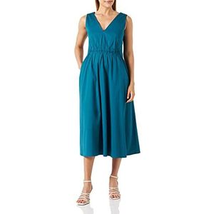 s.Oliver BLACK LABEL Midi-jurk voor dames, regular fit, blauwgroen., 40