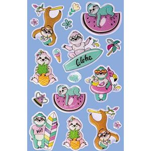 Avery Zweckform 15 stuks Glossy Stickers (fauldier stickers in 3D-effect, kinderstickers om te spelen, knutselen verzamelen) artikel 57301