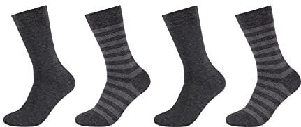 Camano - Ca-Soft Stripes - Sokken - Antraciet Melange - 4-pack