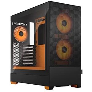 Fractal Design Pop Air RGB Zwart Oranje Core Computer Case TG Duidelijke Tint Aangemaakt Glas