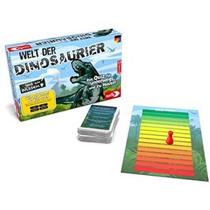 Noris 606011612 wereld van dinosaurussen, familiespeelplezier voor thuis of onderweg, voor 1-6 spelers vanaf 8 jaar
