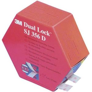 3M SJ356D Dual Lock - flexibele druksluiting, 25 mm x 5 m, transparant, per stuk verpakt