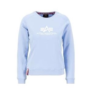 ALPHA INDUSTRIES Dames New Basic Sweater Wmn Foil Print Light Blue, lichtblauw, XS