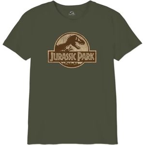 Jurassic Park T-shirt voor jongens, Kaki, 8 Jaren