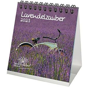 Lavendelmagie tafelkalender voor 2023 formaat 10 cm x 10 cm lavendel - zielenzauber