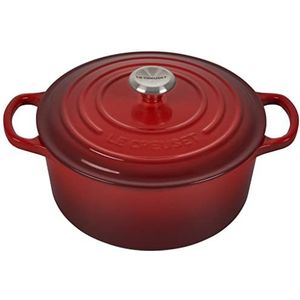 Le Creuset Signature gietijzeren braadpan met deksel, Ø 22 cm, rond, geschikt voor alle warmtebronnen en inductie, volume: 1,8 l