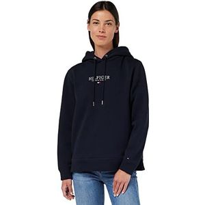 Tommy Hilfiger Dames Hilfiger Hoodie LS Fleece Hooded Sweatshirt, Desert Sky, XS, woestijn hemel, XS