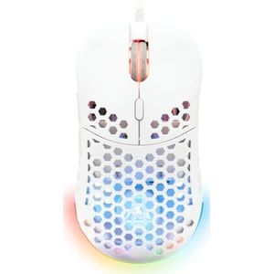 The G-Lab - Kult Oxygen - Bedrade Gamingmuis - Wit - 12.800 DPI - 6 Programmeerbare Toetsen